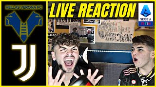 🤬 CRISI TOTALE… VERONA  JUVENTUS 22  LIVE REACTION TIFOSI JUVENTINI [upl. by Yeliak]