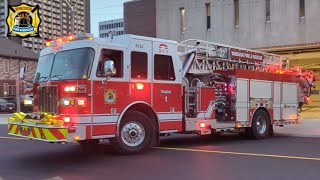 4K  Manual Q  Windsor Fire Truck 1  Responding  Lights amp Sirens  2024 [upl. by Anillek88]