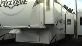 Used Toy Hauler Fifth Wheel  2009 Cyclone 4012 Toy Hauler 41ft 3Slides LOADED [upl. by Nnyllaf]