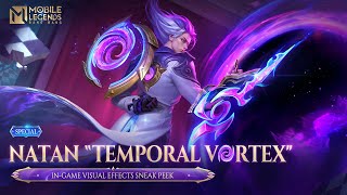 New Skin  Natan quotTemporal Vortexquot  Mobile Legends Bang Bang [upl. by Karly]