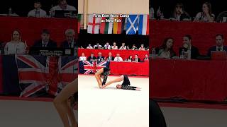 MY FIRST ACRO COMP AS A PAIR shorts acro gymnast [upl. by Swartz]