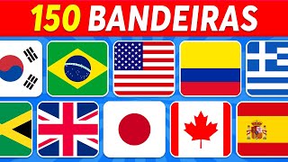 🎌 DE QUE PAÍS É A BANDEIRA 🚩🌍 IMPOSSÍVEL ACERTAR 150 BANDEIRAS 🤯 [upl. by Rowe]