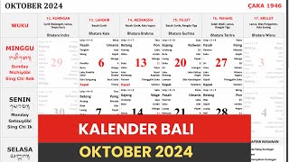 Kalender Bali Oktober 2024 [upl. by Akcimehs]