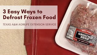 Understanding Thawing 3 Easy Ways to Defrost Frozen Food [upl. by Hadwin]