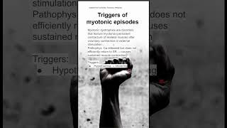 Triggers of myotonic episodes [upl. by Nnairak40]