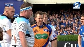 Nigel Owens Youre not as tall as him  Leinster v Glasgow Warriors 31st May 2014 [upl. by Murage]