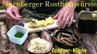 NUERNBERGER ROSTBRATWUERSTE MIT SAUERKRAUT UND KARTOFFELBREI [upl. by Atipul]