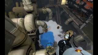 Portal 2 Walkthrough Chapter 7 Pump Station Gamma Introducing Conversion Gel in 1080p HD [upl. by Annayr]