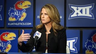 Bonnie Henrickson Post Game Press Conference  Kansas Womens Basketball  2715 [upl. by Nirroc]