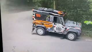 Short clips of the AlliSport TD5 Defender back in stage rally spec after the Dakar [upl. by Mazonson]