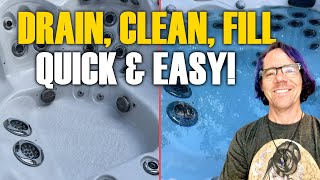 Clean Drain and Refill a Hot Tub  Step by Step [upl. by Chilcote]