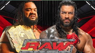 Roman Reigns Vs Jacob Fatu WWE Raw Full Match  OG vs Samon Ware wolf [upl. by Eusebio]