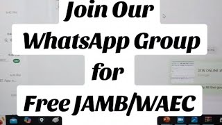 Free JAMBWAEC Classes Join Our WhatsApp Group [upl. by Nylarat]