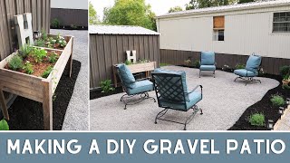 Easy DIY gravel patio  Extreme backyard makeover on a budget [upl. by Eiramaliehs]