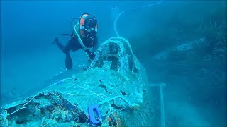 US underwater operation to recover remains of fallen WWII pilot [upl. by Lledor]