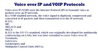 Voice over IP and VOIP Protocols [upl. by Ninnette]