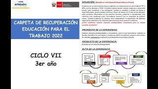 CARPETA DE RECUPERACION EPT 3RO 4TO Y 5TO [upl. by Spracklen]