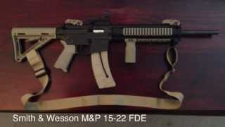 Smith amp Wesson MampP 1522 FDE with Magpul MOE Stock and Grip [upl. by Pippa18]