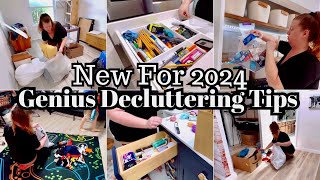 GENIUS Decluttering Tips for 2024  Declutter and Organize with me  clean declutter motivation [upl. by Konikow274]