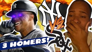 SOTO HAT TRICK  YANKEES VS WHITE SOX GAME 2 HIGHLIGHTS FAN REACTION [upl. by Fishman143]