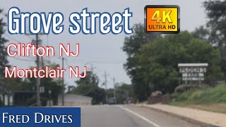 A 4K Drive on Grove Street Clifton and Montclair NJ clifton montclair driving drive [upl. by Clute]