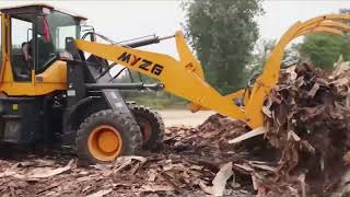 MYZG wheelloader timber grab [upl. by Nawd175]