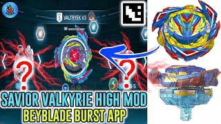 SAVIOR VALKYRIE HIGH MOD COMBO  QR CODES BEYBLADE BURST APP  SALVAGE VALTRYEK V7 IN SURGE APP [upl. by Lora16]