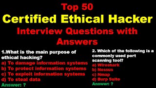 Top 50 Ethical Hacker Interview Questions with Answers hackingcourse hacker ethicalhacking [upl. by Giamo]