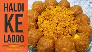 Haldi Ke Ladoo  हल्दी के लड्डू  Haldi Ki Pinnni  Raw Turmaric Ladoo  Golden Kitchen [upl. by Winnah212]