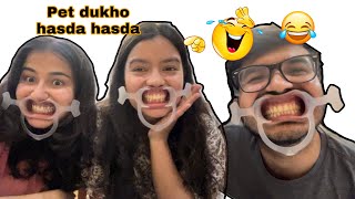 MOUTHGUARD CHALLENGE 🤣  Nepali Funny Mouthguard challenge  Nepali comedy challenge video [upl. by Brewer974]