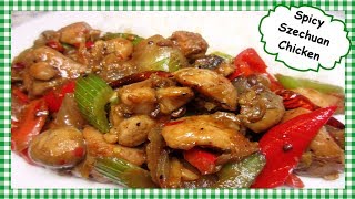 Spicy Szechuan Chicken Stirfry Recipe  Healthy Chinese Chicken Stirfry [upl. by Sidnee422]