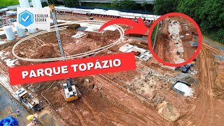 OBRAS A TODO VAPOR   Parque Topázio Tenda [upl. by Pine]