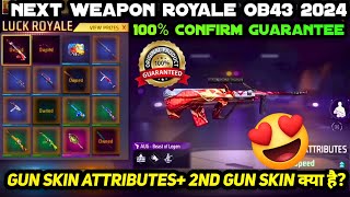 NEXT WEAPON ROYALE FREE FIRE 2024  WEAPON ROYALE NEW GUN SKIN  UPCOMING OB43 UPDATE WEAPON ROYAL [upl. by Onitsuaf]