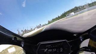 Onboard Marvin Fritz  TUNER GP 2019 Hockenheimring 142  Yamaha Klein R1 [upl. by Ahsinuq]