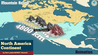 Most Important Mountain Range  North America Continent  World MAP for UPSC by Ravi MNNIT Alumni [upl. by Arracahs833]