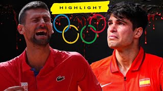 Novak Djokovic vs Carlos Alcaraz Highlights  Olympics 2024 Final [upl. by Sedda]