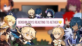 Genshin Boys Reacting to Aether ✿☙Genshin x Aether✿☙ [upl. by Nilesoj]