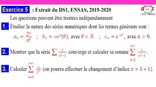 Nature et somme dune série numérique Exercice corrigé [upl. by Trilby]