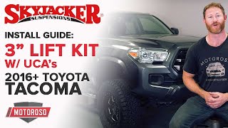 Install Guide SkyJacker 3quot Lift Kit and UCAs on 3rd Gen 2016 Toyota Tacoma 4x4 [upl. by Leeland]