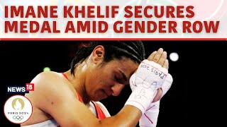 Imane Khelif Secures Algerias 1st Olympic Medal in Womens Boxing Amidst Gender Row  N18G [upl. by Norrat353]