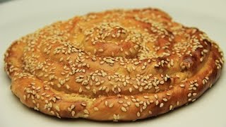 Tahini Sweet Bread Roll Recipe  Sesame Paste Tsoureki [upl. by Baerman932]