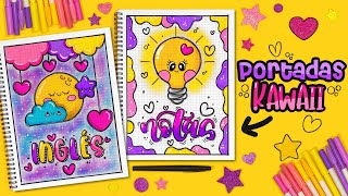 Cómo hacer PORTADAS BONITAS para tus materias  portadasbonitas kawaii studygram [upl. by Chun]