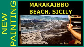 HOW I PAINTED Marakaibbo beach SICILY growyourchannel seascapepainting sicilia [upl. by Carol-Jean]