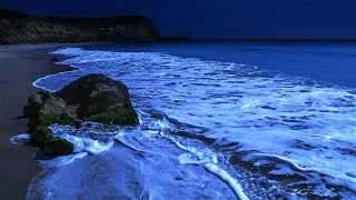 Waves Rolling Ashore Deep Sleeping On A Calm Night  Listen At Low Volume [upl. by Barron]