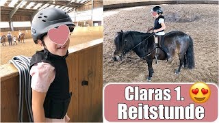 Claras erste Reitstunde 🐴 Direkt Galopp auf dem Pony Sommer Try on Fashion Haul VLOG  Mamiseelen [upl. by Marissa]