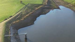 Balgillie Reservoir Lomond Hills Running Low  Stunning Scenic 4k Aerial Views [upl. by Annmaria]