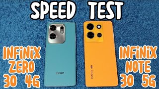 INFINIX ZERO 30 4g vs INFINIX NOTE 30 5g  Naglalabanan  Speed Test [upl. by Felder919]