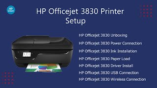 HP Officejet 3830 Printer Setup  Officejet 3830 Driver Download  Wifi Setup [upl. by Kcirred]