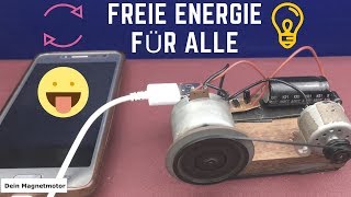 Freie Energie Generator selber bauen Experiment Wie man Handy Ladegerät baut [upl. by Nahshunn]