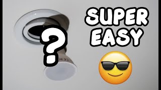 How to change a bulb in a downlight  GU10  GUIDE [upl. by Ellehcil678]